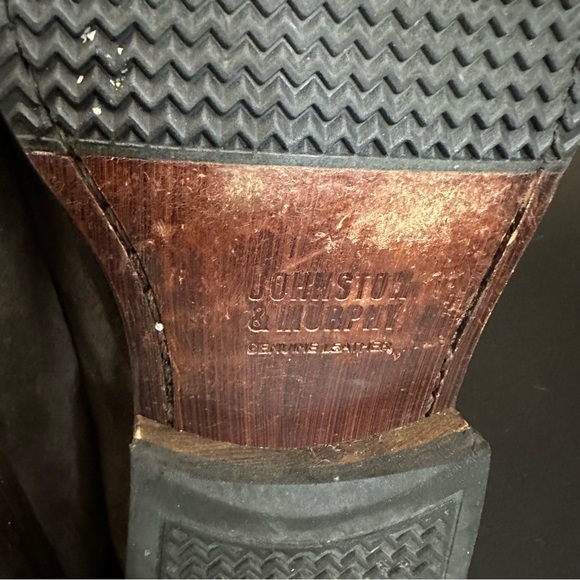 Johnston & Murphy Mens Size 10M Slip On Loafers Brown Suede Sheepskin Leather - Picture 9 of 10